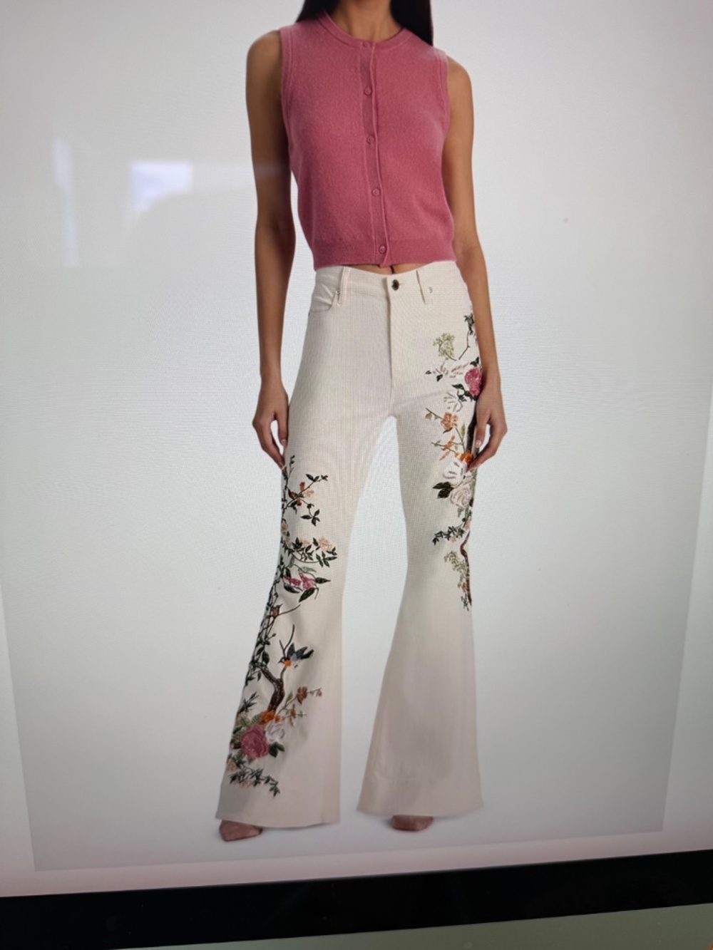 Beautiful embroidered beaded Jeans size 27 - Picture 3 of 8